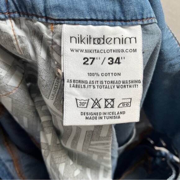 Nitika Blue Denim A Line Skirt Sz 31” - Picture 6 of 8